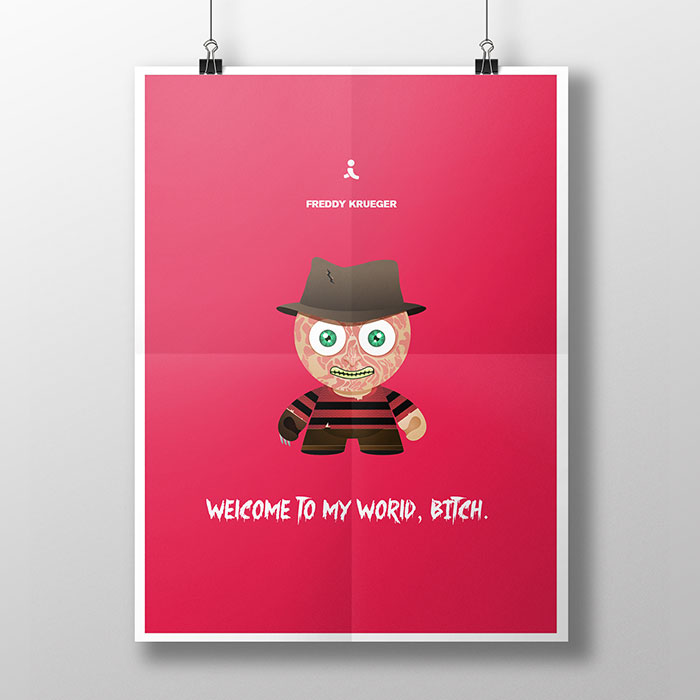 Iconic Characters And Their Quotes Illustrated In Minimalist Posters