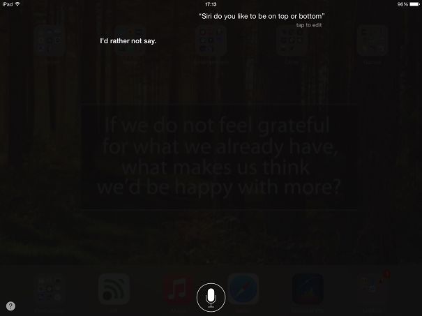 Who'd Have Thought Siri Would Be Shy?