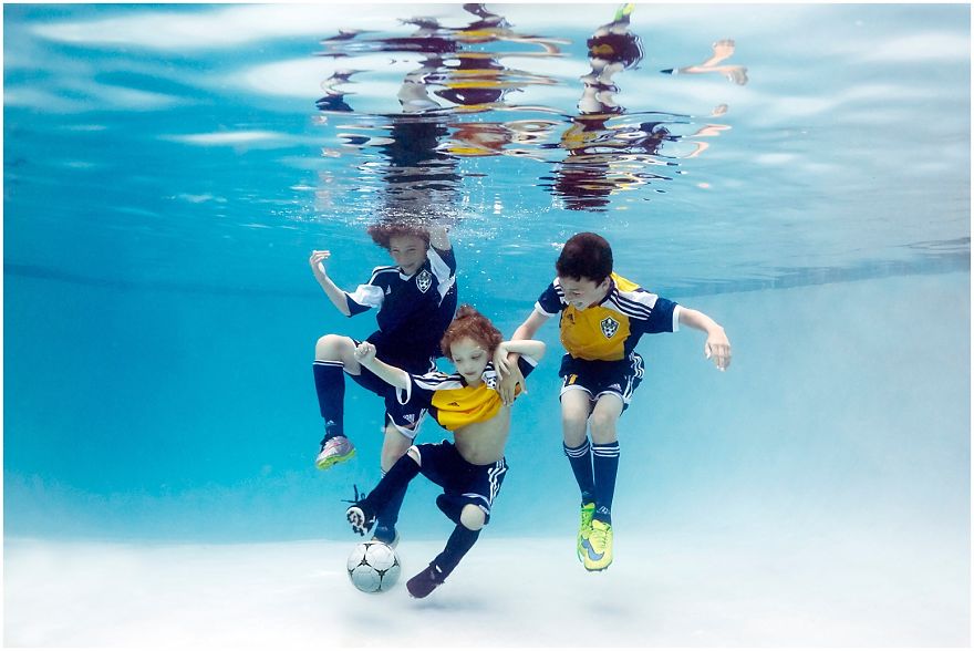 I Photograph Kids Playing Their Favorite Sports Underwater