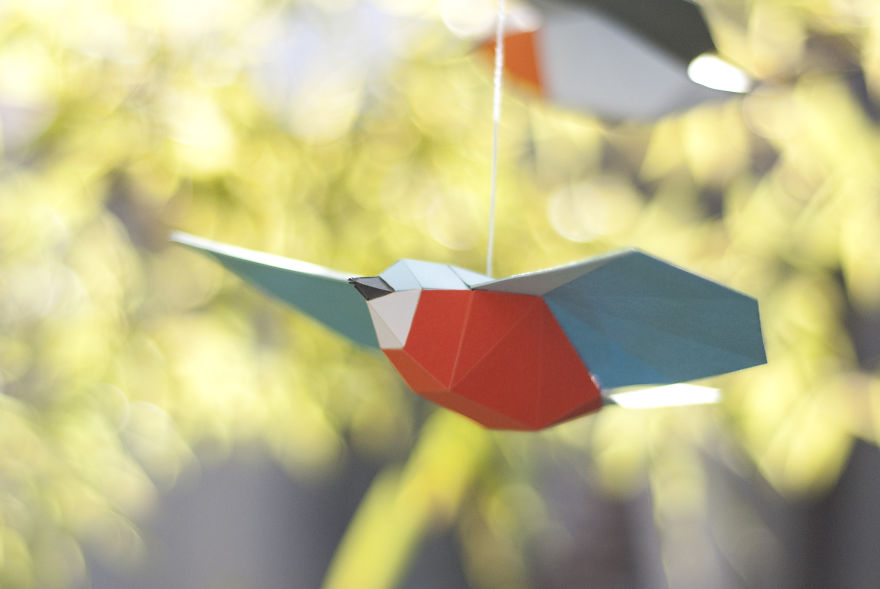 A DIY Songbird Mobil&eacute; Made Of Paper