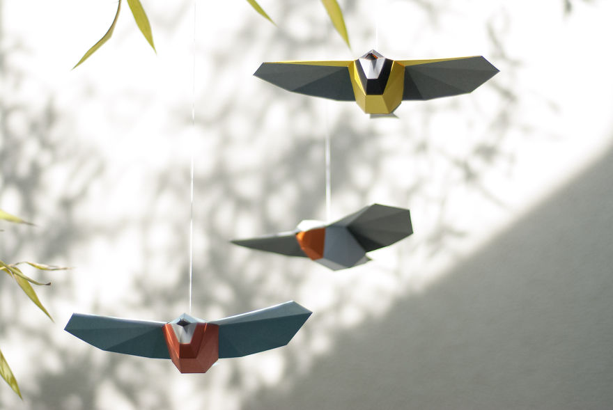 A DIY Songbird Mobil&eacute; Made Of Paper