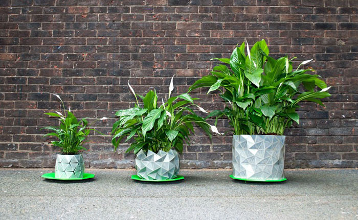 Shape-Shifting ‘Origami’ Pots That Grow Together With Your Plants