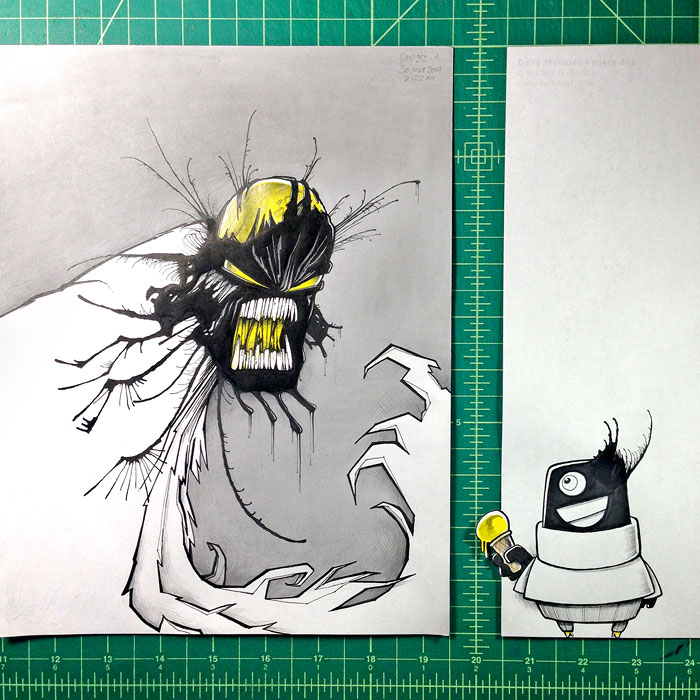 random-ink-blots-monster-drawings-stefan-bucher-12 random-ink-blots-monster-drawings-stefan-bucher-12