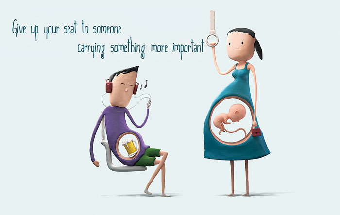 Cute Illustrations Remind Us Why Pregnant Women Deserve Our Seats More Than We Do
