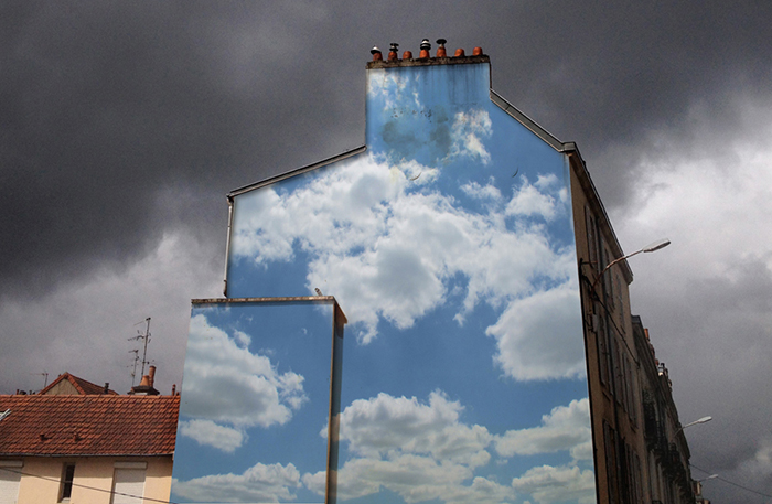 I Put Cloud Prints On Buildings To Brighten City Streets