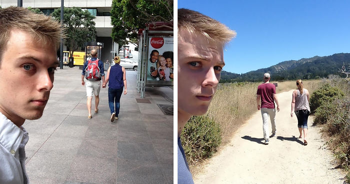 Man Documents His Life As The Third Wheel For 3 Years In Awkward Selfies