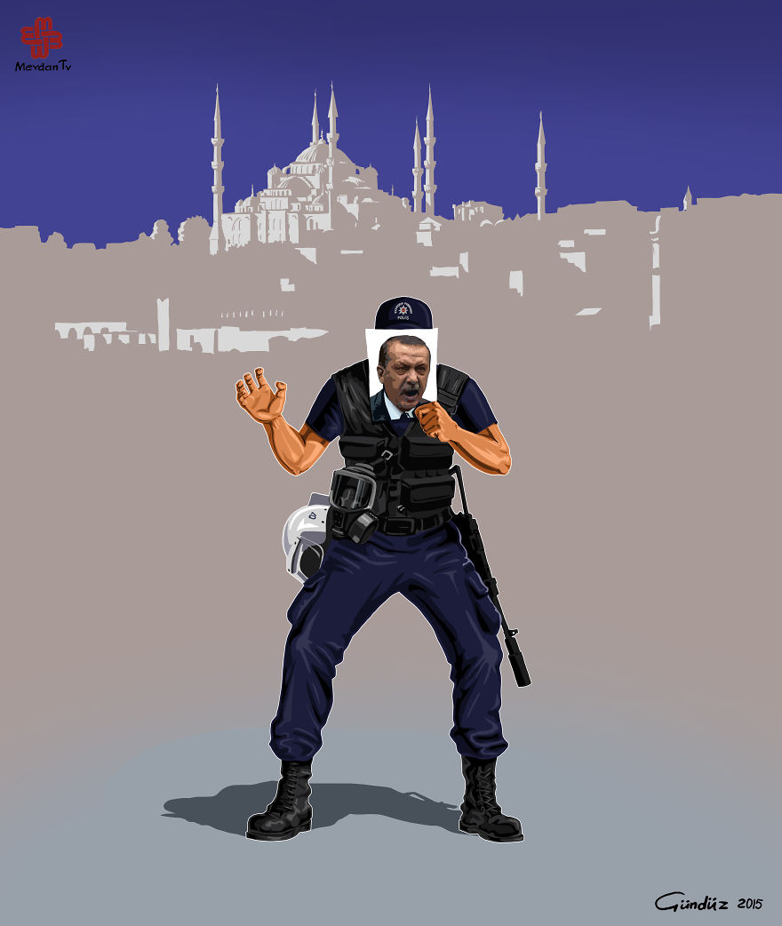 Satirical Illustrations Of Police Officers Around The World
