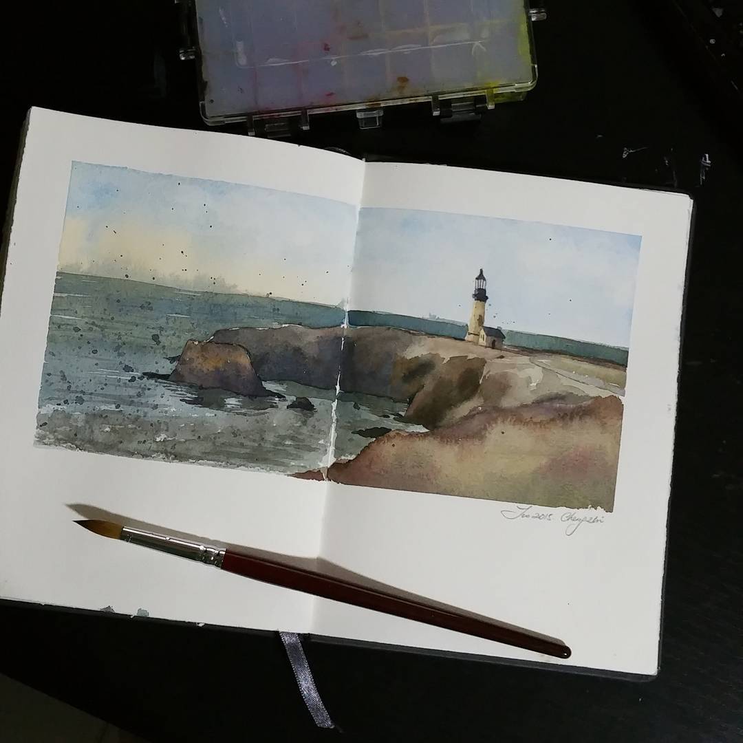 watercolor-painting-dream-road-trip-lian-cherng-zhi-17 watercolor-painting-dream-road-trip-lian-cherng-zhi-17