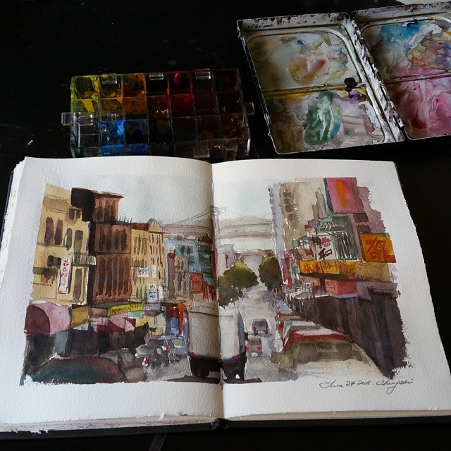 watercolor-painting-dream-road-trip-lian-cherng-zhi-18 watercolor-painting-dream-road-trip-lian-cherng-zhi-18