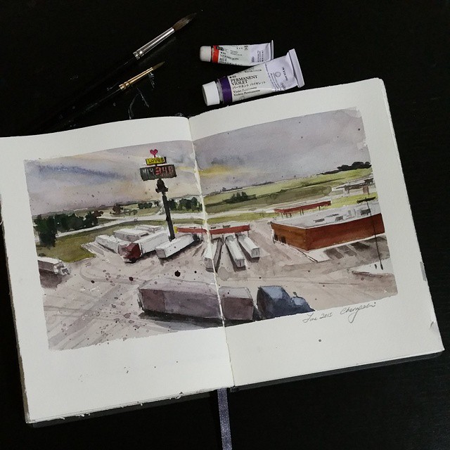 watercolor-painting-dream-road-trip-lian-cherng-zhi-3 watercolor-painting-dream-road-trip-lian-cherng-zhi-3