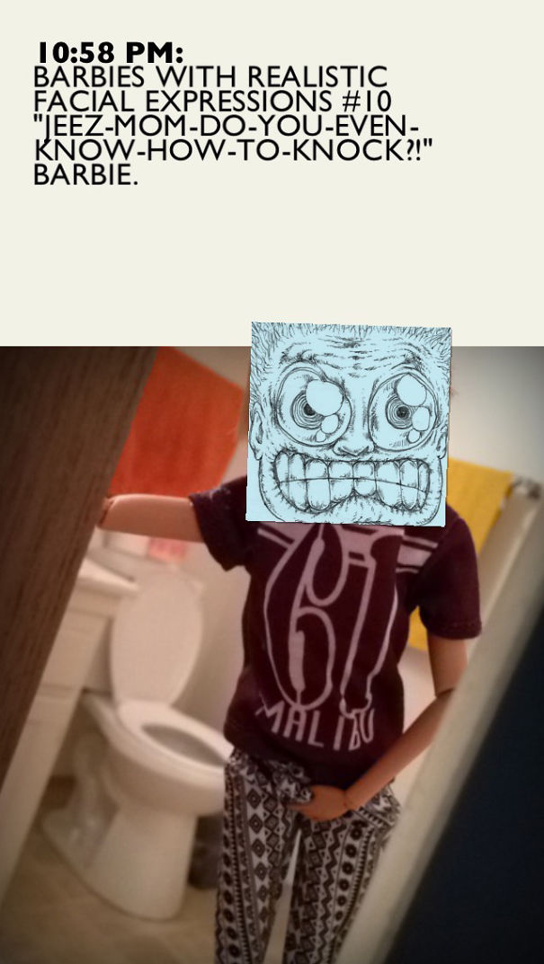 My Phone Series Shows Barbies With Their Real Expressions