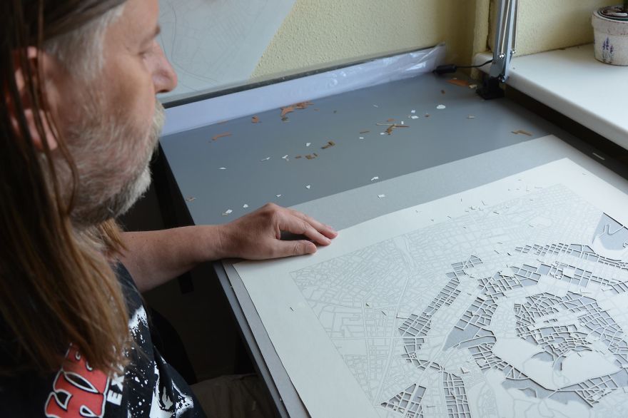 Lithuanian Artist Makes Incredibly Detailed Paper Cuts Of City Maps