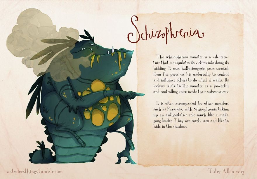 Artist Suffering From Anxiety Illustrates Mental Illnesses As Real Monsters