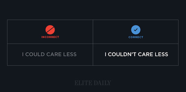 I Couldn’t Care Less