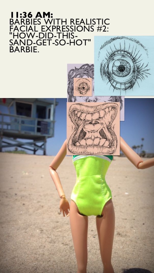 My Phone Series Shows Barbies With Their Real Expressions