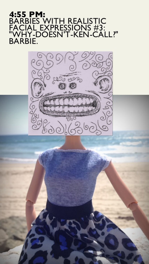 My Phone Series Shows Barbies With Their Real Expressions
