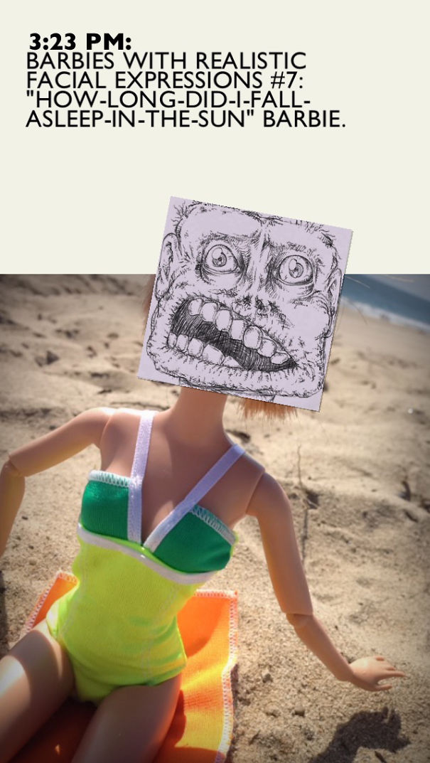 My Phone Series Shows Barbies With Their Real Expressions