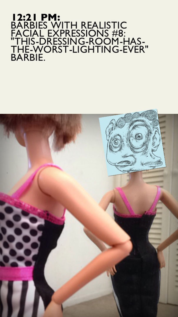 My Phone Series Shows Barbies With Their Real Expressions