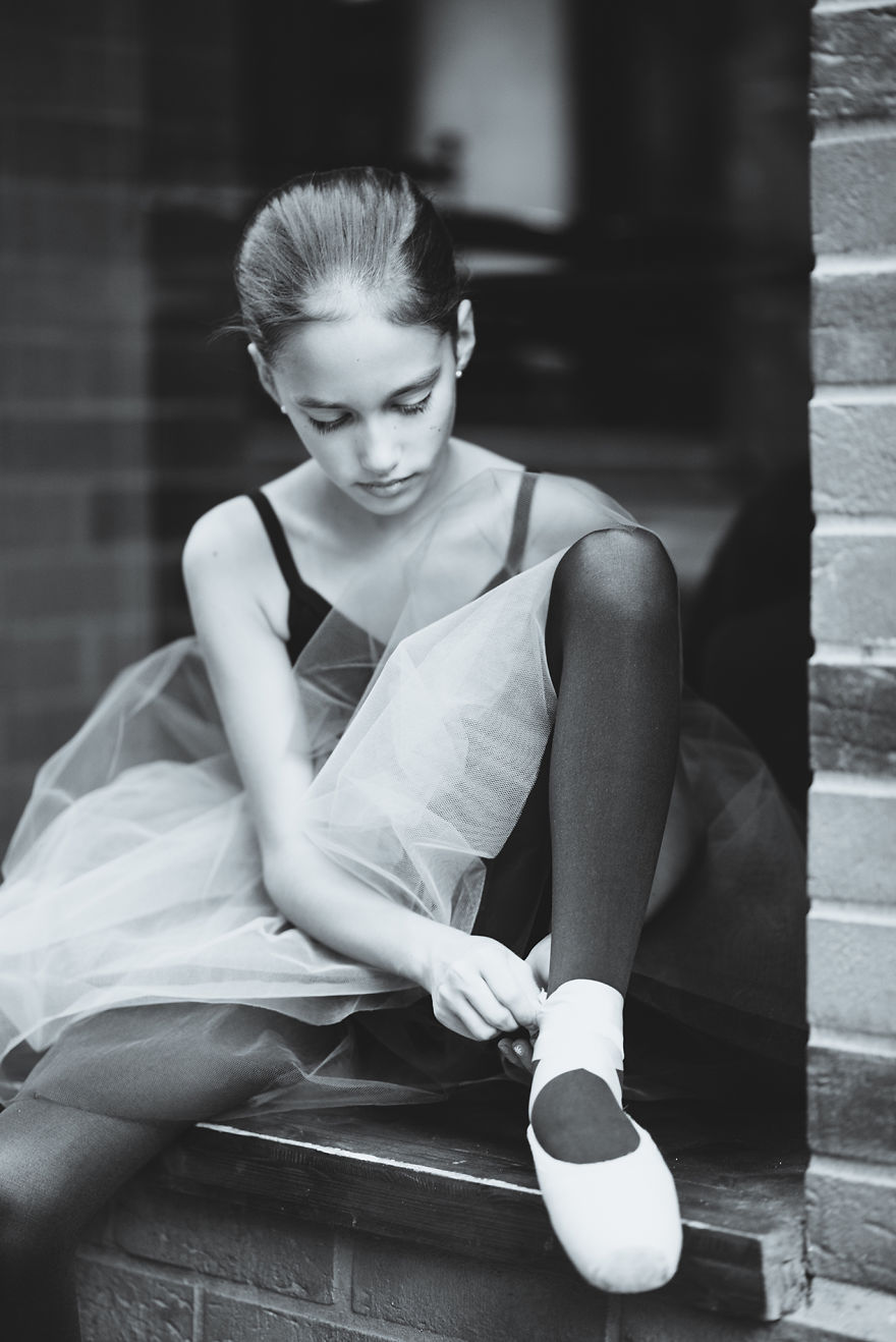 Little Ballerina Shows Her Grace In The Streets Of Bucharest, Romania