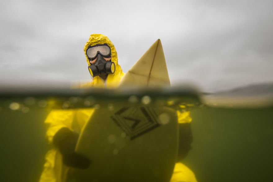 Hazmat Surfing: My Photos Predict A Poisonous, Dark Future For Our Oceans