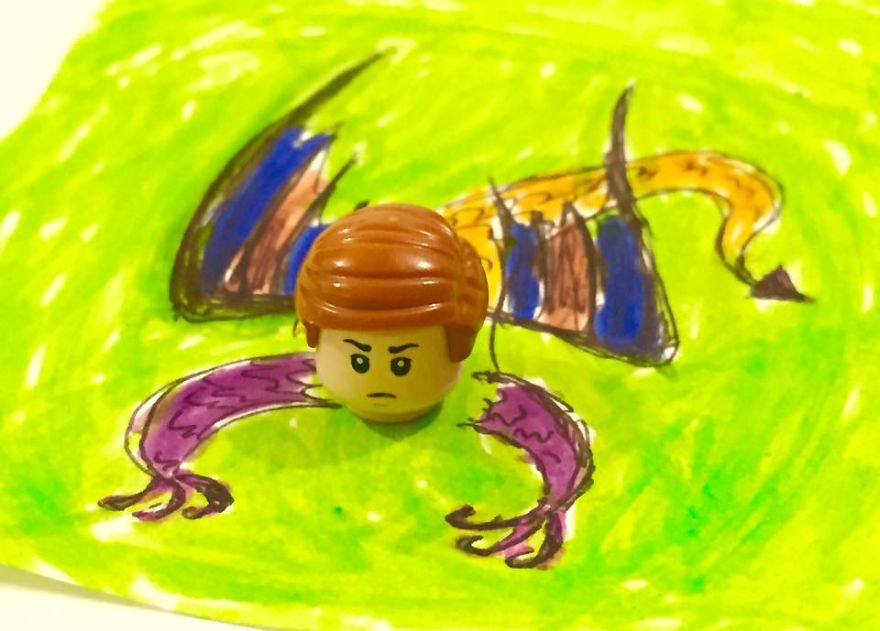 My Mate And His Son Make These Wicked Images By Drawing Bodies To Lego Heads My Mate And His Son Make These Wicked Images By Drawing Bodies To Lego Heads