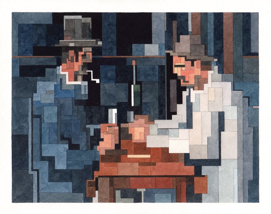 Elucidation: Pixelated Paintings At White Walls Gallery