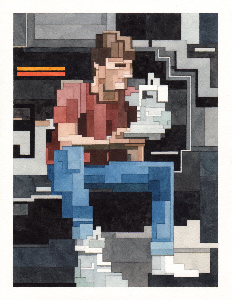 Elucidation: Pixelated Paintings At White Walls Gallery