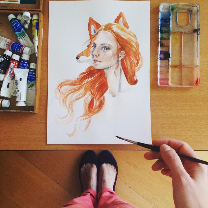 Portuguese Architect, Ballet Teacher And Illustrator Captures Her Life From Above