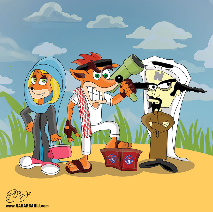 Famous Cartoon Characters With Arabian Twist