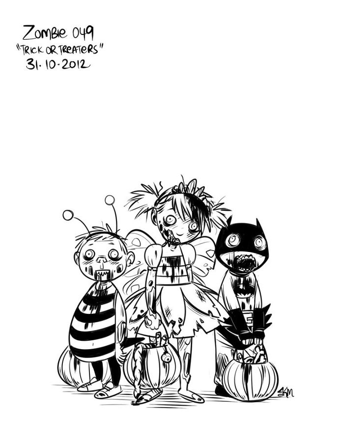 Zombie-A-Day Challenge: I Spent 144 Days Drawing Zombies