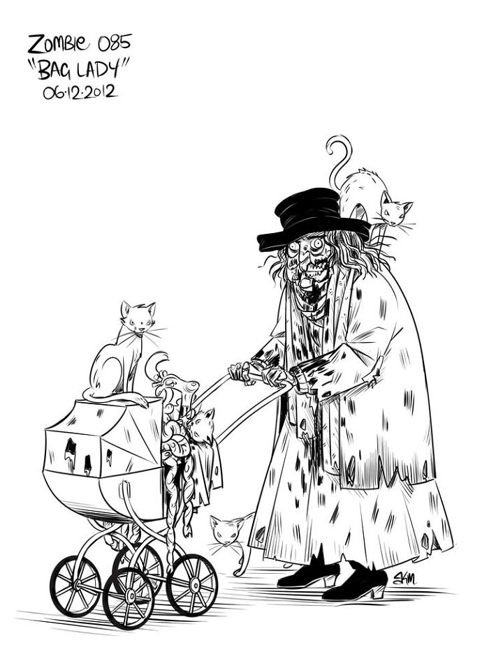 Zombie-A-Day Challenge: I Spent 144 Days Drawing Zombies