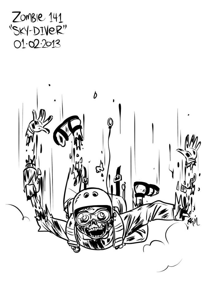 Zombie-A-Day Challenge: I Spent 144 Days Drawing Zombies