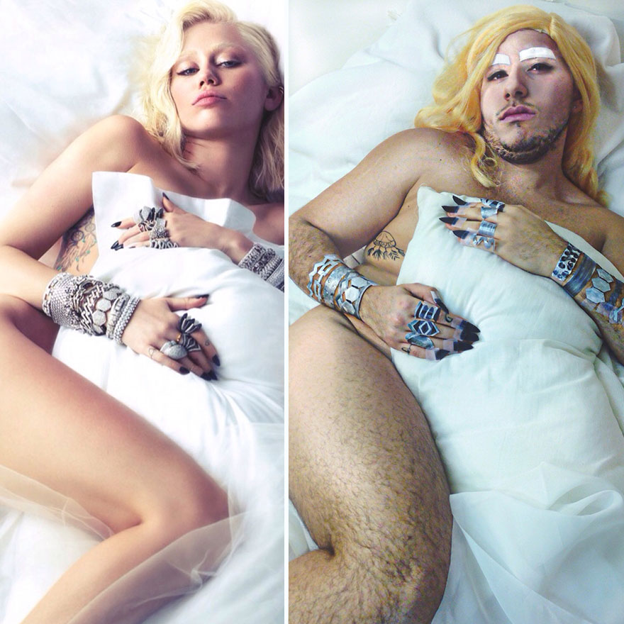 I Recreate Celebrity Fashion From Garbage Bags And Shower Curtains