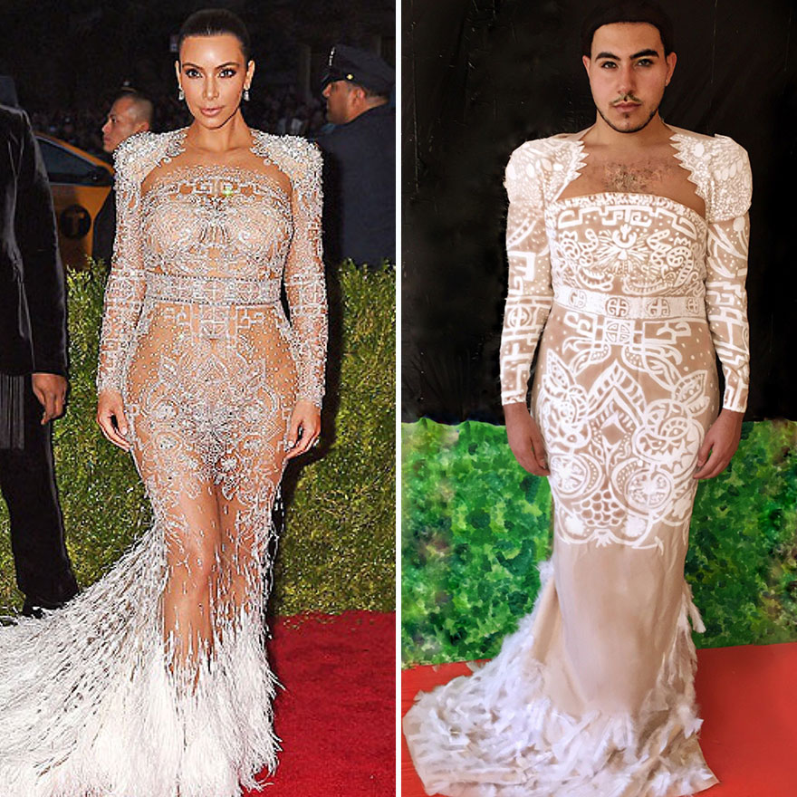 I Recreate Celebrity Fashion From Garbage Bags And Shower Curtains I Recreate Celebrity Fashion From Garbage Bags And Shower Curtains