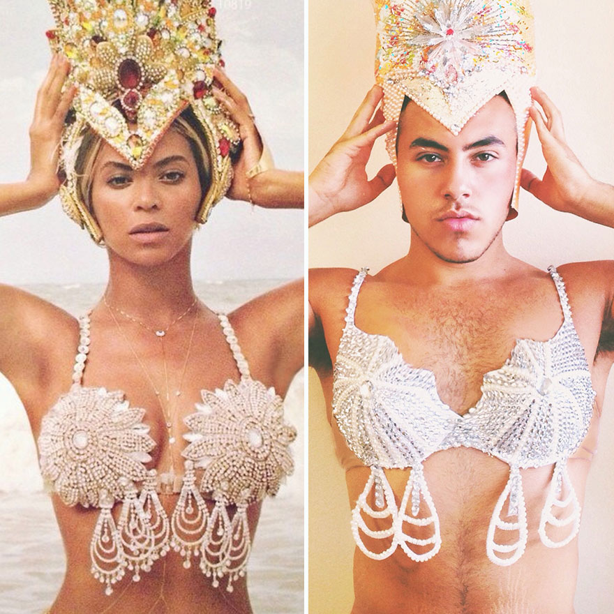 I Recreate Celebrity Fashion From Garbage Bags And Shower Curtains