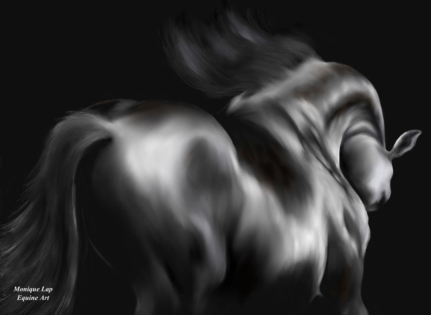I Create Digital Horse Paintings