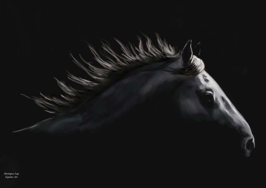 I Create Digital Horse Paintings