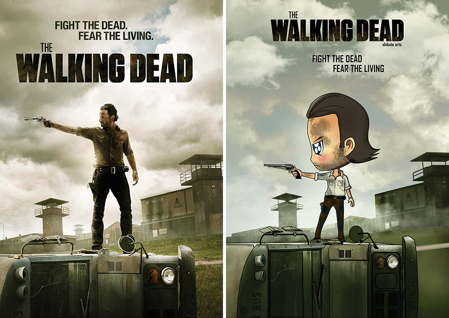 I Recreated Popular TV Series Posters Into Fun Illustrations