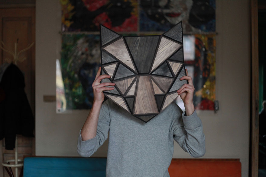 Wooden Zoo: I Make Geometric Animal Heads From Wood Wooden Zoo: I Make Geometric Animal Heads From Wood