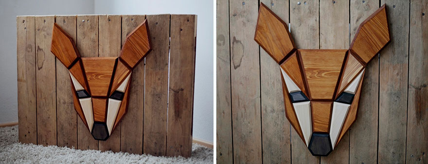 Wooden Zoo: I Make Geometric Animal Heads From Wood Wooden Zoo: I Make Geometric Animal Heads From Wood