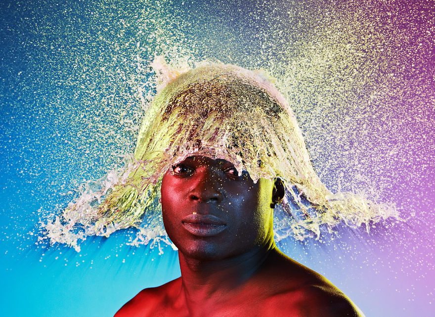 Incredible Water Wigs Done With Exploding Water Balloons Incredible Water Wigs Done With Exploding Water Balloons