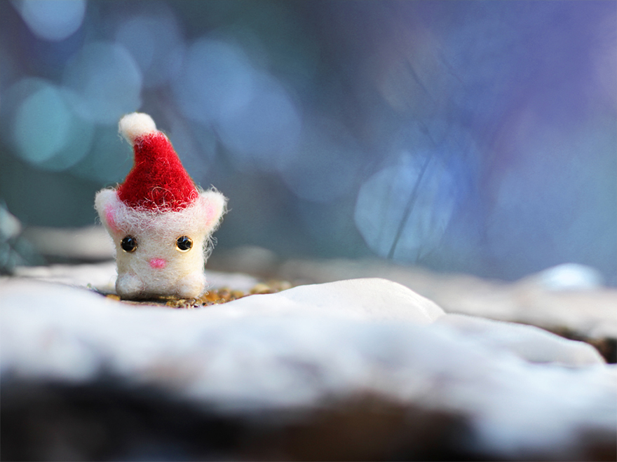 It's Never Too Early To Think About Christmas, So I Made Tiny Woolen Kittens