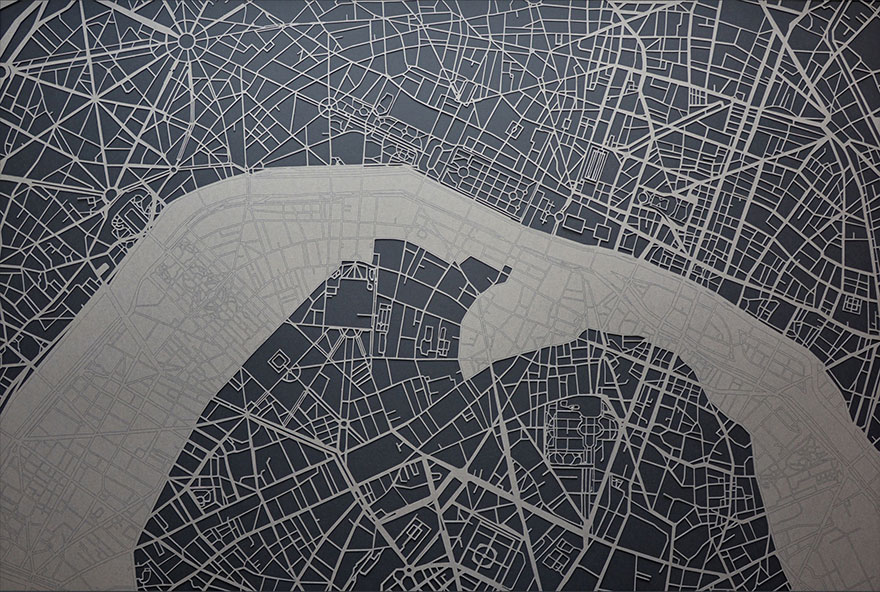 Lithuanian Artist Makes Incredibly Detailed Paper Cuts Of City Maps