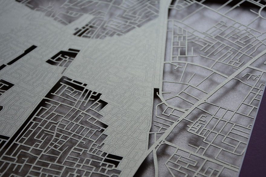 Lithuanian Artist Makes Incredibly Detailed Paper Cuts Of City Maps