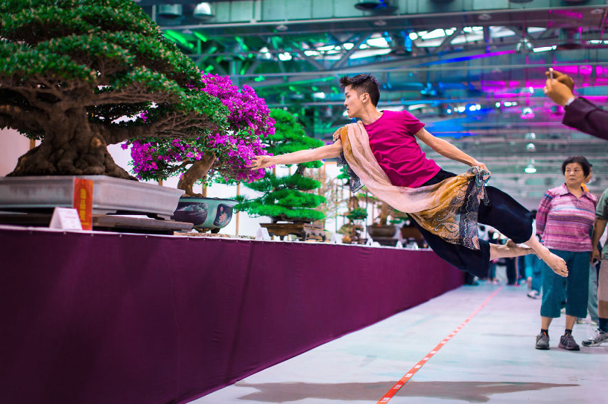 Ballet Dancer Masters Taking Self-Portraits While Floating In Mid-Air
