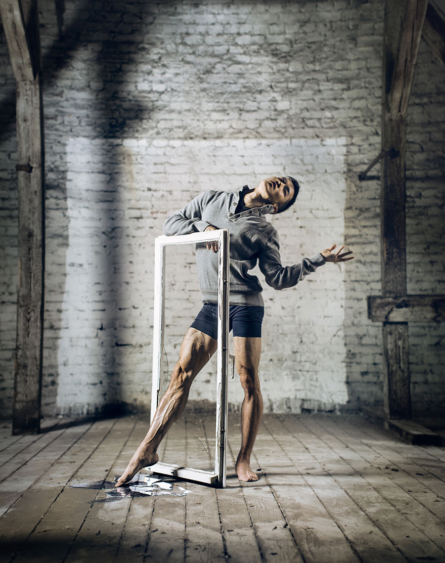 Ballet Dancer Masters Taking Self-Portraits While Floating In Mid-Air