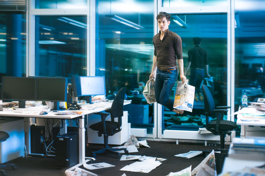Ballet Dancer Masters Taking Self-Portraits While Floating In Mid-Air