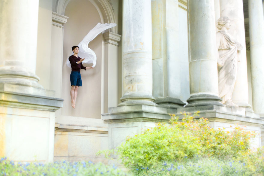 Ballet Dancer Masters Taking Self-Portraits While Floating In Mid-Air Ballet Dancer Masters Taking Self-Portraits While Floating In Mid-Air