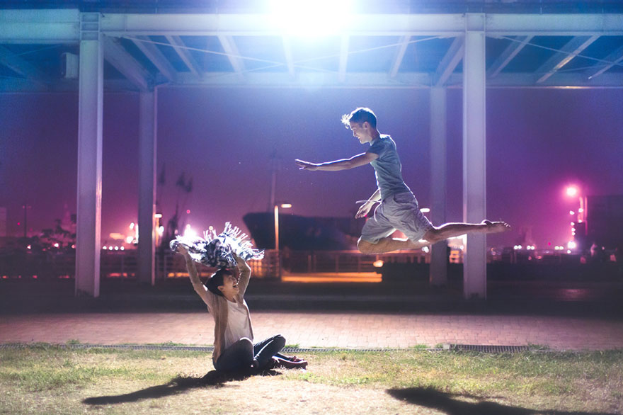 Ballet Dancer Masters Taking Self-Portraits While Floating In Mid-Air