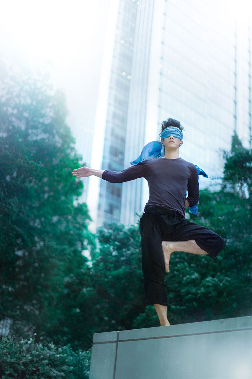 Ballet Dancer Masters Taking Self-Portraits While Floating In Mid-Air